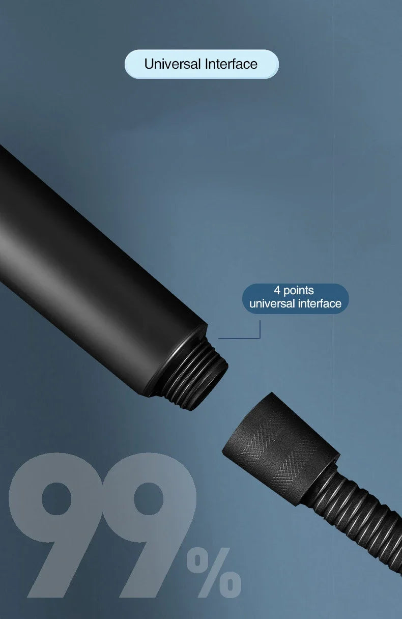 Cabeça de Chuveiro com Filtro de Alta Pressão - Spray Ajustável em 3 Modos com Escova de Massagem, Chuveiro de Chuva, Acessórios para Banheiro