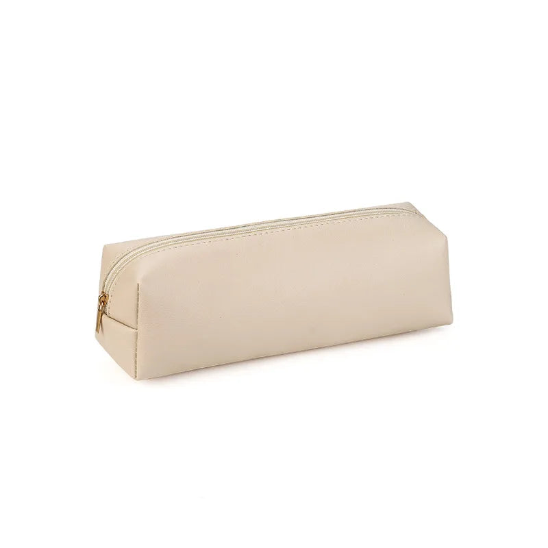 Estojo de Lápis Personalizado para Escritório e Negócios, Caixa Simples com Zíper para Estudantes, Porta-canetas, Gravação de Iniciais, Estojo para Pincéis de Maquiagem, Bolsa de Armazenamento de Cosméticos.