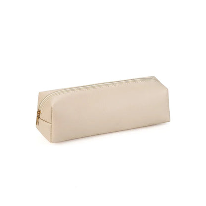 Estojo de Lápis Personalizado para Escritório e Negócios, Caixa Simples com Zíper para Estudantes, Porta-canetas, Gravação de Iniciais, Estojo para Pincéis de Maquiagem, Bolsa de Armazenamento de Cosméticos.