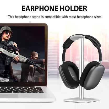 Suporte para Fone de Ouvido em Liga de Alumínio, Economia de Espaço, Suporte para Headset de Jogo, Organizador de Mesa, Expositor de Fones de Ouvido, Suporte de Gancho.