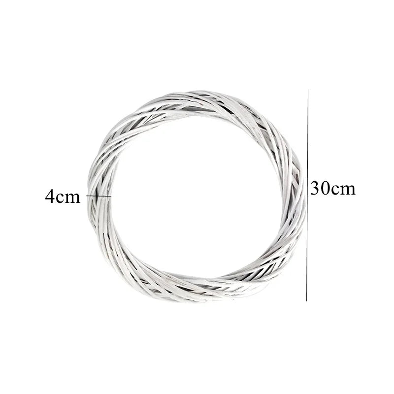 Pacote de 1 Wreath de Natal Rosa e Branco DIY: Ramo de Pinheiro Artificial com Neve, Decoração para Porta/Árvore de Natal, Enfeites de Natal, Decoração de Mesa para o Natal.