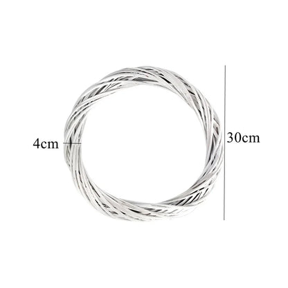 Pacote de 1 Wreath de Natal Rosa e Branco DIY: Ramo de Pinheiro Artificial com Neve, Decoração para Porta/Árvore de Natal, Enfeites de Natal, Decoração de Mesa para o Natal.