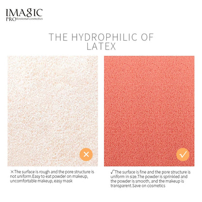 Esponja de Beleza IMAGIC Puff para Lavagem Facial em Forma de Pera com Gota d'Água, Ferramenta de Maquiagem Úmida e Seca