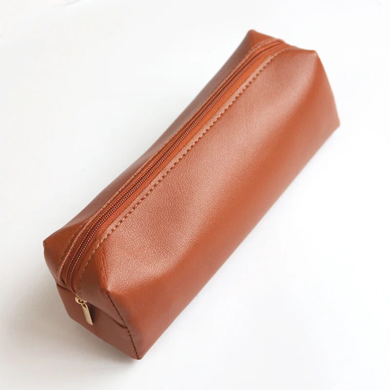 Estojo de Lápis Personalizado para Escritório e Negócios, Caixa Simples com Zíper para Estudantes, Porta-canetas, Gravação de Iniciais, Estojo para Pincéis de Maquiagem, Bolsa de Armazenamento de Cosméticos.