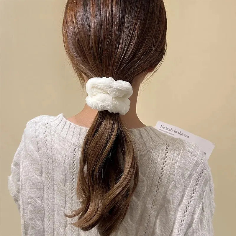 7 Pcs/Set Conjunto de Scrunchies para Mulheres, Faixa de Cabelo de Veludo Sólido para Meninas, Prendedores de Cabelo, Elásticos de Cabelo, Acessórios de Cabelo