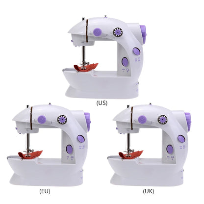Máquina de Costura Elétrica Pequena e Portátil, Doméstica, Móvel, Totalmente Automática, para Iniciantes, Pequena para Mesa, Multifuncional