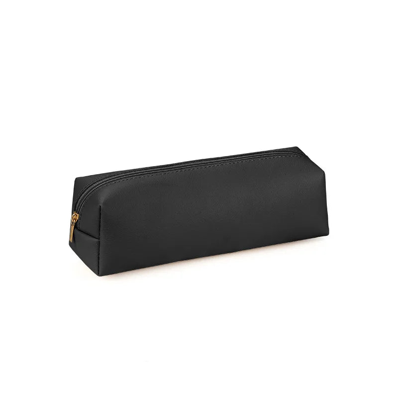 Estojo de Lápis Personalizado para Escritório e Negócios, Caixa Simples com Zíper para Estudantes, Porta-canetas, Gravação de Iniciais, Estojo para Pincéis de Maquiagem, Bolsa de Armazenamento de Cosméticos.