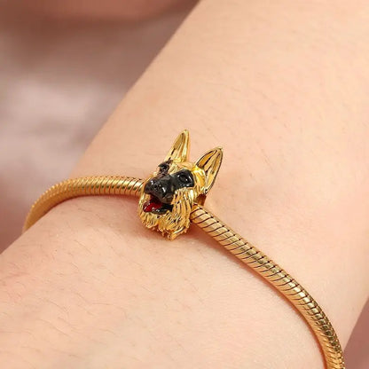 Charm 925 Prata com Banho de Ouro - Batatas Fritas e Peixinho Dourado para Pulseira Pandora