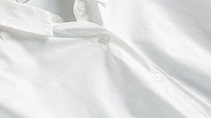 Camisa Casual Feminina  Camisa de Manga Longa, Gola Virada, Botões, Estilo Harajuku, Solta e Confortável