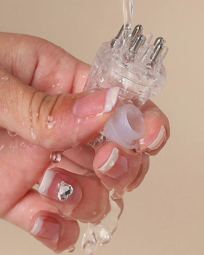 Pente Aplicador de Couro Cabeludo, Mini Pente Portátil de Massagem, Massageador Guiador de Líquido para Óleo Essencial, Anti-Queda de Cabelo, Ferramentas de Cuidados com o Couro Cabeludo.