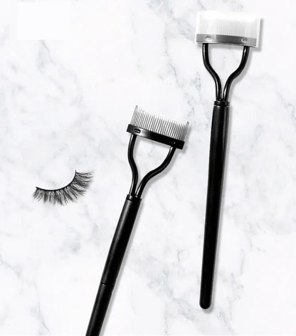 Escova de Cílios Portátil, Pente de Máscara, Curling de Cílios, Ferramentas de Penteado de Cílios de Aço Inoxidável, Curvador de Cílios, Separador de Cílios, Maquiagem.