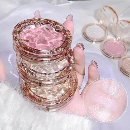 Pó Iluminador de Alta Brilho Glitter Diamante para Maquiagem Feminina, Iluminador Glitter, Cosméticos Coreanos para Rosto e Corpo