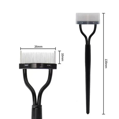 Escova de Cílios Portátil, Pente de Máscara, Curling de Cílios, Ferramentas de Penteado de Cílios de Aço Inoxidável, Curvador de Cílios, Separador de Cílios, Maquiagem.