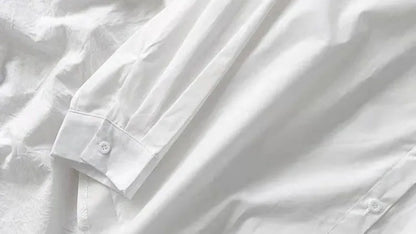Camisa Casual Feminina  Camisa de Manga Longa, Gola Virada, Botões, Estilo Harajuku, Solta e Confortável