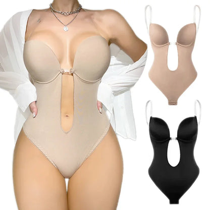 Modelador Corporal Feminino, Body Sem Costas com Sutiã, Fio Dental Invisível, Modeladores de Barriga, Shapewear de Controle de Barriga, Cintura Firme, Roupa Íntima Modeladora