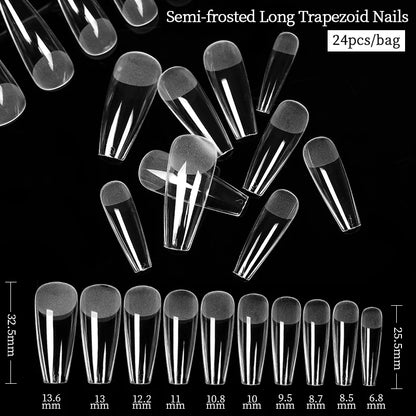 Conjunto de Ferramentas para Manicure com Tips de Unhas Falsas para Extensão, Ponta Acrílica, Unhas Falsas de Gel UV, Moldes para Construção Rápida, Tips de Cobertura Completa e Escultura.