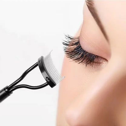 Escova de Cílios Portátil, Pente de Máscara, Curling de Cílios, Ferramentas de Penteado de Cílios de Aço Inoxidável, Curvador de Cílios, Separador de Cílios, Maquiagem.