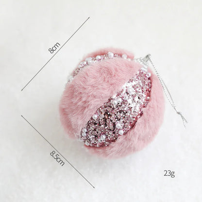 Série Rosa de Enfeites de Natal: Estrelas, Correntes de Contas, Bolas de Espuma, Placas de Nome, Laços, Cogumelos, Pingentes para Árvore de Natal, Decoração Romântica para Casa.
