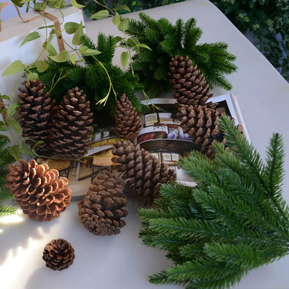 Pacote de 1 Wreath de Natal Rosa e Branco DIY: Ramo de Pinheiro Artificial com Neve, Decoração para Porta/Árvore de Natal, Enfeites de Natal, Decoração de Mesa para o Natal.