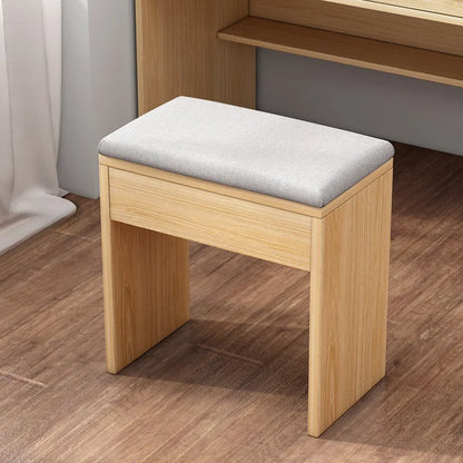 Cadeira de Maquiagem Simples para Mulheres, Estrutura de Madeira, Estofado Macio, Cadeira de Vanidade Pequena e Fofa, Estilo Moderno, Branco, Taburete Coiffeuse, Mobiliário para Sala de Estar.