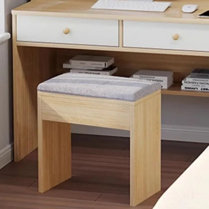 Cadeira de Maquiagem Simples para Mulheres, Estrutura de Madeira, Estofado Macio, Cadeira de Vanidade Pequena e Fofa, Estilo Moderno, Branco, Taburete Coiffeuse, Mobiliário para Sala de Estar.