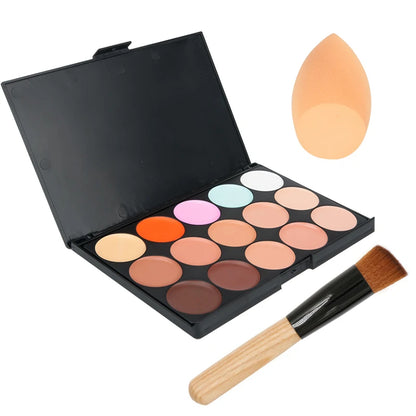 Paleta de Corretivo Camuflagem para o Rosto com 15 Cores
