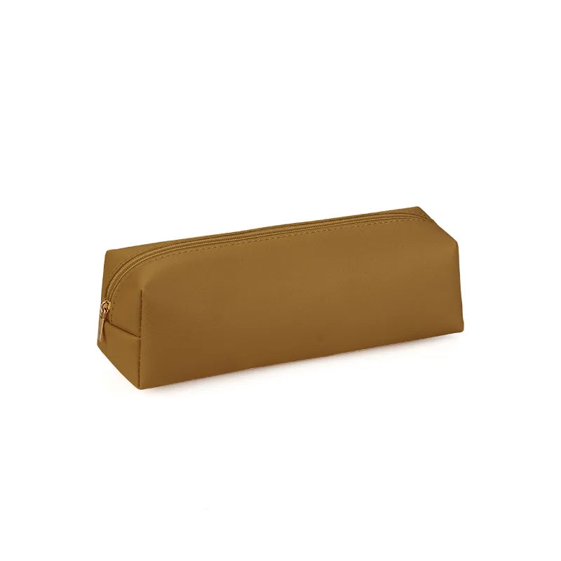 Estojo de Lápis Personalizado para Escritório e Negócios, Caixa Simples com Zíper para Estudantes, Porta-canetas, Gravação de Iniciais, Estojo para Pincéis de Maquiagem, Bolsa de Armazenamento de Cosméticos.