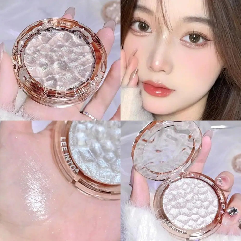 Pó Iluminador de Alta Brilho Glitter Diamante para Maquiagem Feminina, Iluminador Glitter, Cosméticos Coreanos para Rosto e Corpo