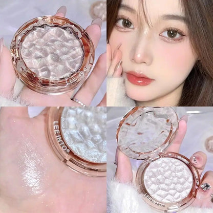 Pó Iluminador de Alta Brilho Glitter Diamante para Maquiagem Feminina, Iluminador Glitter, Cosméticos Coreanos para Rosto e Corpo