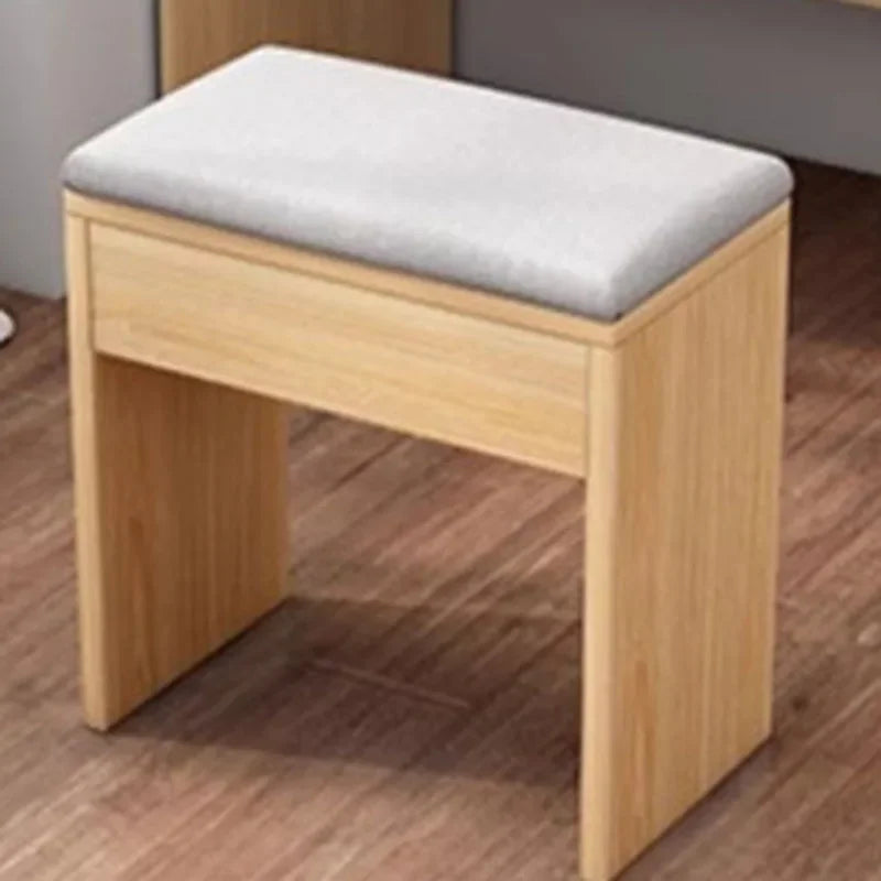 Cadeira de Maquiagem Simples para Mulheres, Estrutura de Madeira, Estofado Macio, Cadeira de Vanidade Pequena e Fofa, Estilo Moderno, Branco, Taburete Coiffeuse, Mobiliário para Sala de Estar.