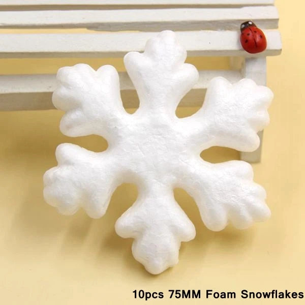 Pacote de 1 Wreath de Natal Rosa e Branco DIY: Ramo de Pinheiro Artificial com Neve, Decoração para Porta/Árvore de Natal, Enfeites de Natal, Decoração de Mesa para o Natal.