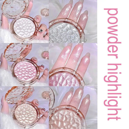 Pó Iluminador de Alta Brilho Glitter Diamante para Maquiagem Feminina, Iluminador Glitter, Cosméticos Coreanos para Rosto e Corpo