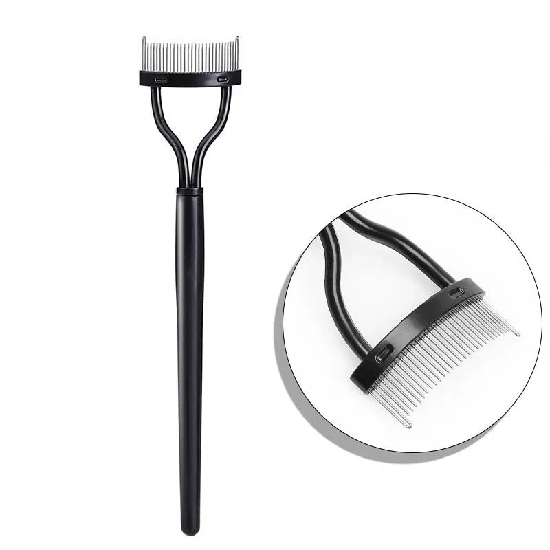 Escova de Cílios Portátil, Pente de Máscara, Curling de Cílios, Ferramentas de Penteado de Cílios de Aço Inoxidável, Curvador de Cílios, Separador de Cílios, Maquiagem.
