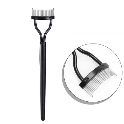 Escova de Cílios Portátil, Pente de Máscara, Curling de Cílios, Ferramentas de Penteado de Cílios de Aço Inoxidável, Curvador de Cílios, Separador de Cílios, Maquiagem.