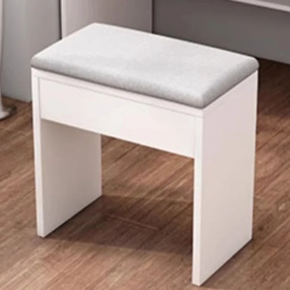 Cadeira de Maquiagem Simples para Mulheres, Estrutura de Madeira, Estofado Macio, Cadeira de Vanidade Pequena e Fofa, Estilo Moderno, Branco, Taburete Coiffeuse, Mobiliário para Sala de Estar.