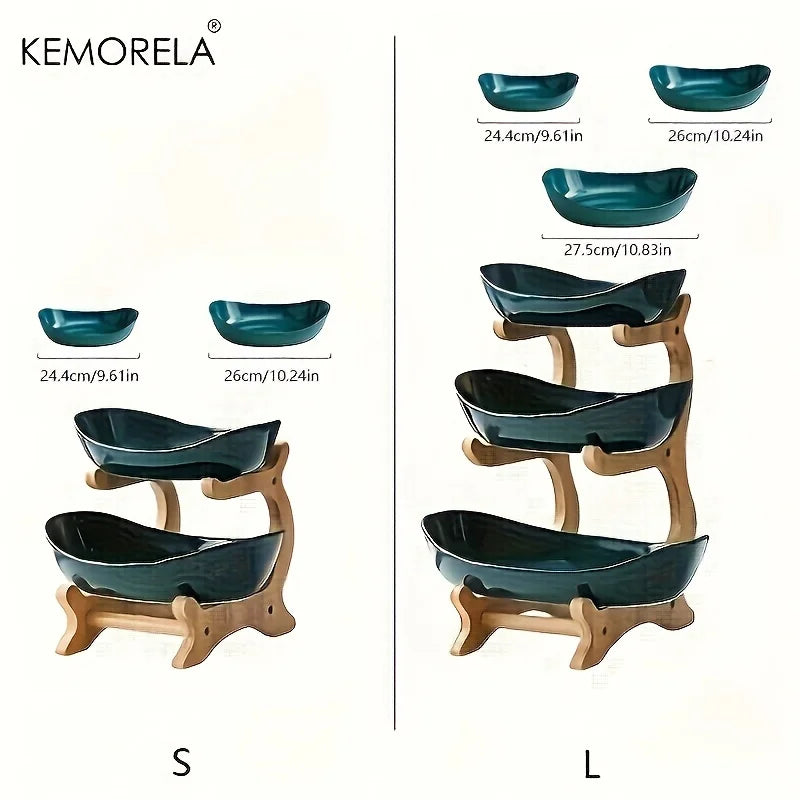 Prato de Frutas 2/3 Camadas para Casa, Sala de Estar, Prato de Plástico para Lanches, Cesta Criativa e Moderna para Frutas Secas, Prato para Doces, Suporte para Bolo, Tigela para Salada