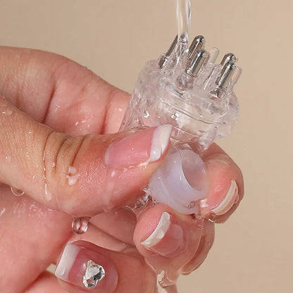 Pente Aplicador de Couro Cabeludo, Mini Pente Portátil de Massagem, Massageador Guiador de Líquido para Óleo Essencial, Anti-Queda de Cabelo, Ferramentas de Cuidados com o Couro Cabeludo.