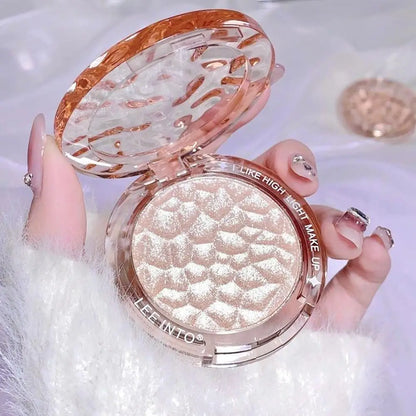 Pó Iluminador de Alta Brilho Glitter Diamante para Maquiagem Feminina, Iluminador Glitter, Cosméticos Coreanos para Rosto e Corpo