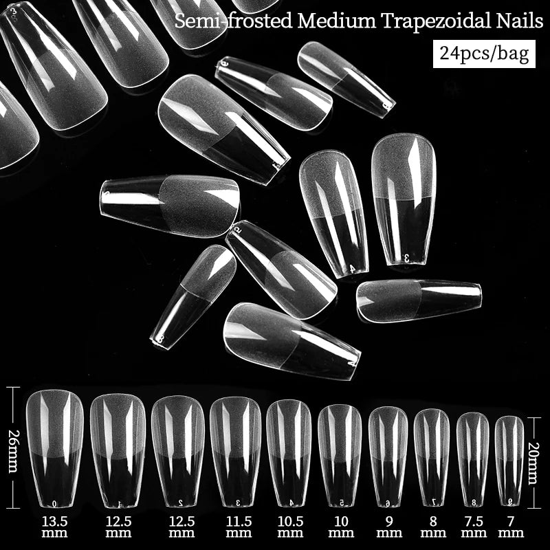 Conjunto de Ferramentas para Manicure com Tips de Unhas Falsas para Extensão, Ponta Acrílica, Unhas Falsas de Gel UV, Moldes para Construção Rápida, Tips de Cobertura Completa e Escultura.