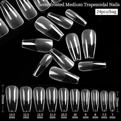 Conjunto de Ferramentas para Manicure com Tips de Unhas Falsas para Extensão, Ponta Acrílica, Unhas Falsas de Gel UV, Moldes para Construção Rápida, Tips de Cobertura Completa e Escultura.