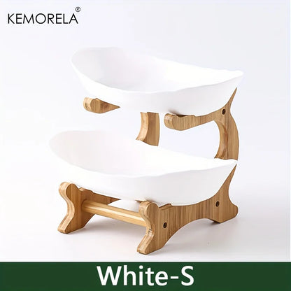 Prato de Frutas 2/3 Camadas para Casa, Sala de Estar, Prato de Plástico para Lanches, Cesta Criativa e Moderna para Frutas Secas, Prato para Doces, Suporte para Bolo, Tigela para Salada