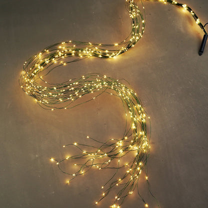 Luzes de Natal de Fada 12V 600LED, Cordão para Árvore, Galho, Guirlanda, Iluminação, Enfeites Festivos, Decorações para Festa e Casa
