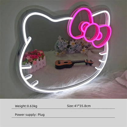 Luz Noturna LED Espelho Neon - Luz de Proposta de Casamento Decoração de Quarto Luz de Letra para Estilo Atmosférico