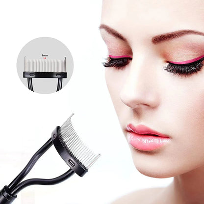 Escova de Cílios Portátil, Pente de Máscara, Curling de Cílios, Ferramentas de Penteado de Cílios de Aço Inoxidável, Curvador de Cílios, Separador de Cílios, Maquiagem.