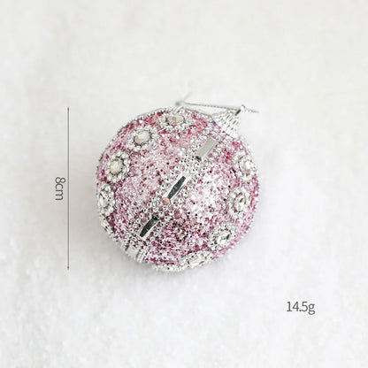 Série Rosa de Enfeites de Natal: Estrelas, Correntes de Contas, Bolas de Espuma, Placas de Nome, Laços, Cogumelos, Pingentes para Árvore de Natal, Decoração Romântica para Casa.