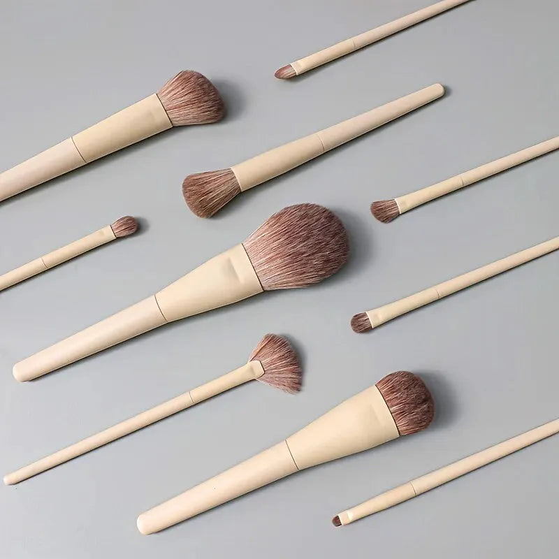 10 Peças Conjunto de Pincéis de Maquiagem Premium