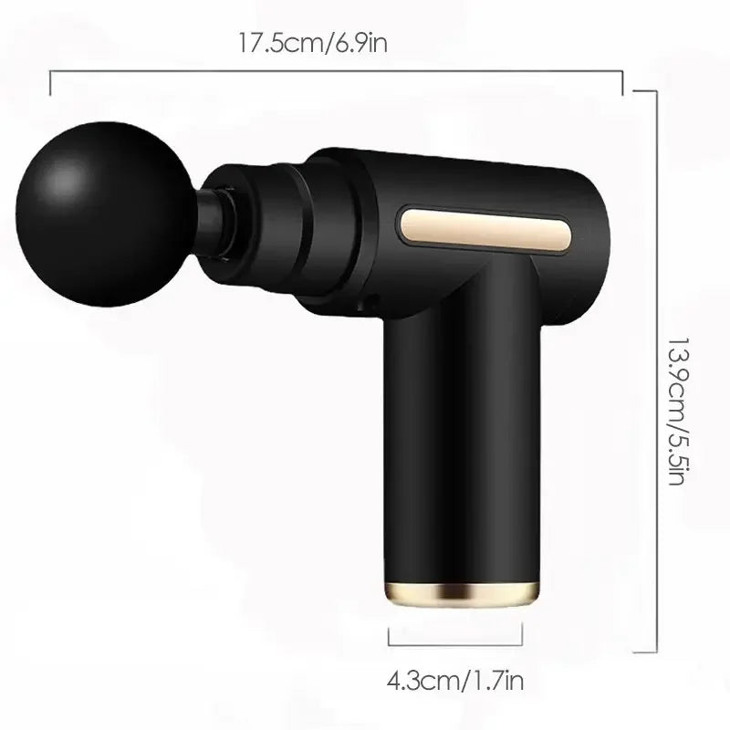 Mini Massageador Fascia Gun Sem Fio para Relaxamento Muscular, Equipamento de Massagem para Pescoço, Músculos, Coluna Cervical e Membranas.