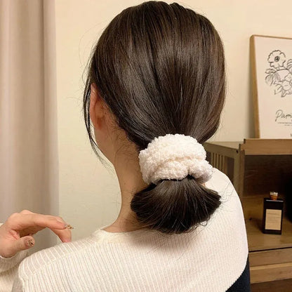 7 Pcs/Set Conjunto de Scrunchies para Mulheres, Faixa de Cabelo de Veludo Sólido para Meninas, Prendedores de Cabelo, Elásticos de Cabelo, Acessórios de Cabelo