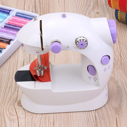 Máquina de Costura Elétrica Pequena e Portátil, Doméstica, Móvel, Totalmente Automática, para Iniciantes, Pequena para Mesa, Multifuncional