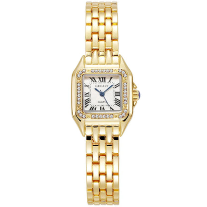 Relógio Feminino UTHAI, Marca de Luxo Leve, Relógio de Quartzo com Pulseira de Aço Inoxidável, Relógio de Moda para Mulheres, Relógio de Pulso de Negócios para Senhoras.